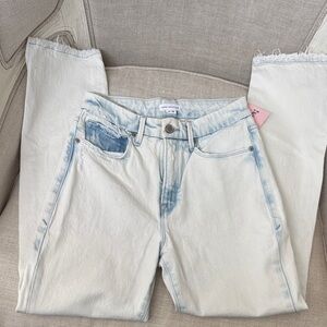 Good American Light Wash Straight Leg Jeans
